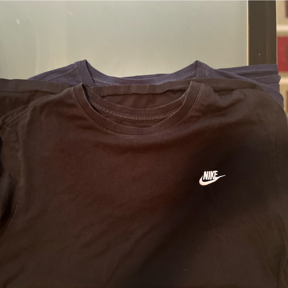 Nike Black Tee with White Logo